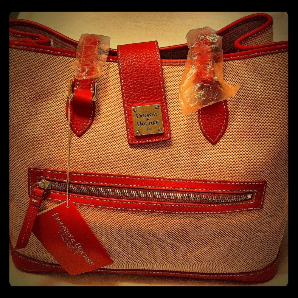 Dooney & Bourke canvas & leather bag